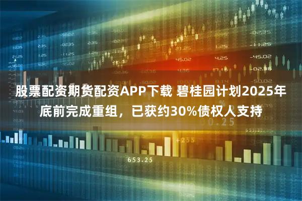 股票配资期货配资APP下载 碧桂园计划2025年底前完成重组，已获约30%债权人支持