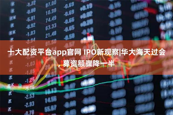 十大配资平台app官网 IPO新观察|华大海天过会, 募资额骤降一半